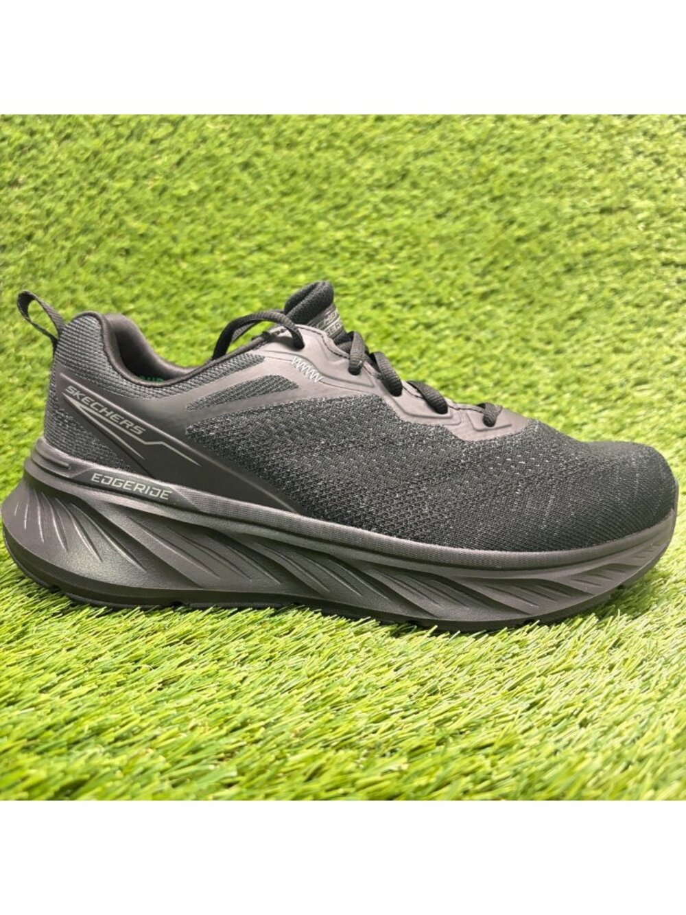 Skechers Edgeride Exxo Mens Size 9EE Black Athletic Running Sport Shoes Sneakers